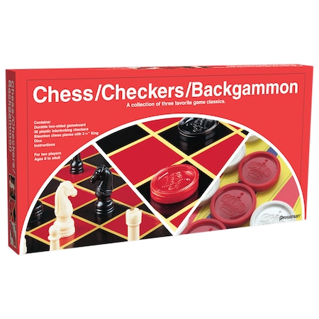 Pressman Chess/Checkers/Backgammon Board Game 111312
